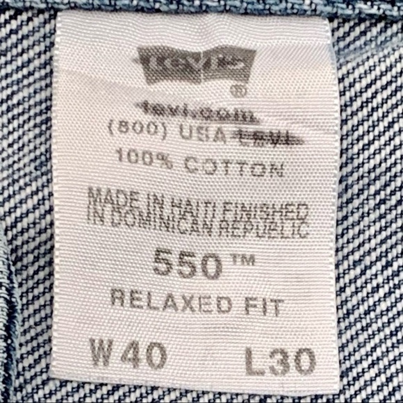 mens levi 550 relaxed fit jeans size 40X30 (See Pics For Measurements) - Picture 8 of 10